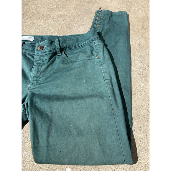 Gap 1969 Bright Green Inseam Zip Legging Jean Women's Size 26/2 - Picture 3 of 8